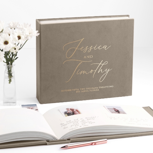 Picture of Velvet Wedding Guest Book W95