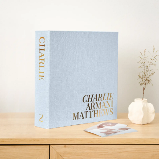 Picture of Linen Baby Slip In Photo Album for 100-1000 4x6 Photos