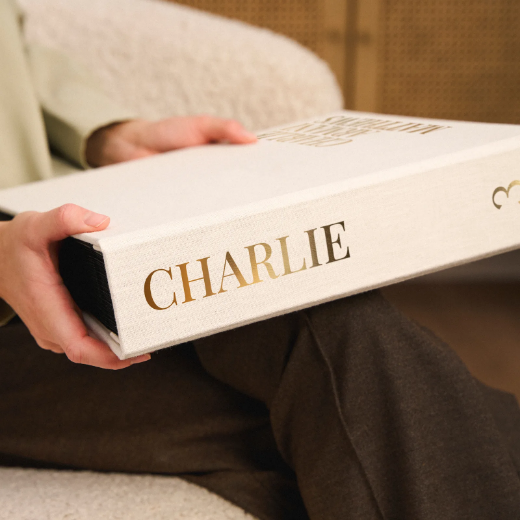 Picture of Linen Baby Slip In Photo Album for 100-1000 4x6 Photos