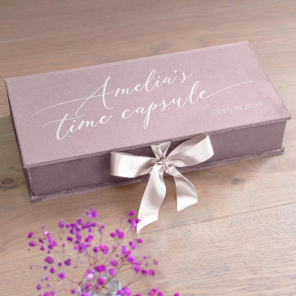 Picture of Velvet Baby Keepsake Box Ribbon Closure, Design B67