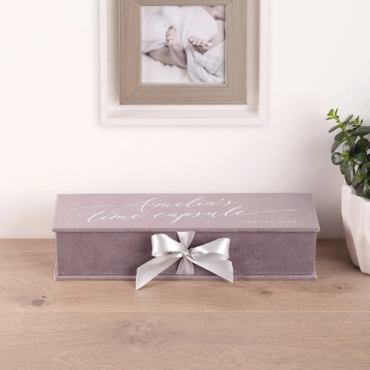 Picture of Velvet Baby Keepsake Box Ribbon Closure, Design B67