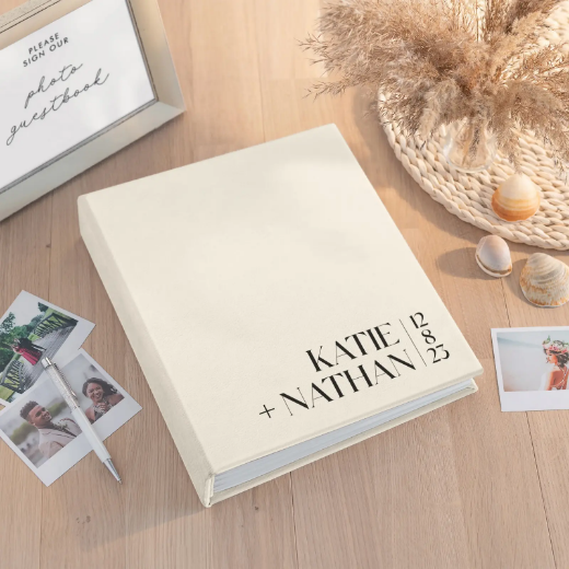 Picture of Eco Leather Wedding Guest Book UV Vertical