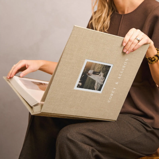 Picture of Linen Self Adhesive Photo Album, Photo Window, Design W308
