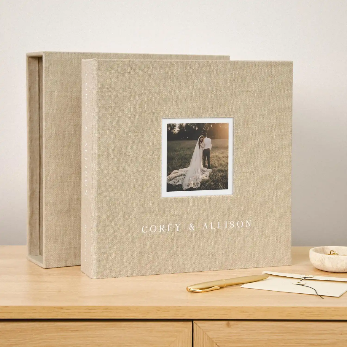 Picture of Linen Self Adhesive Photo Album, Photo Window, Design W308