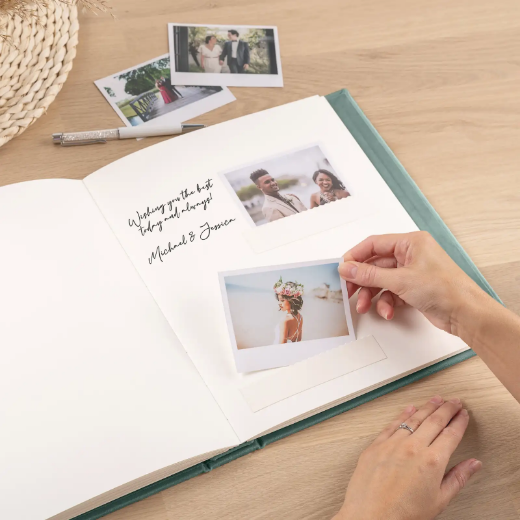 Picture of Velvet Wedding Guest Book Vertical