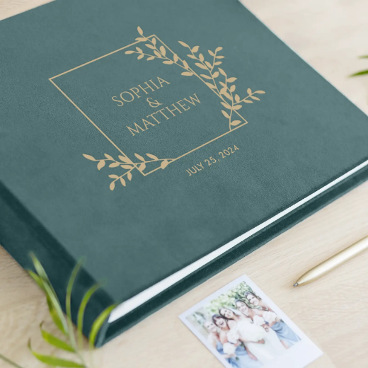 Picture of Velvet Wedding Guest Book