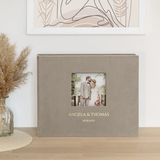 Picture of Velvet Wedding Guest Book