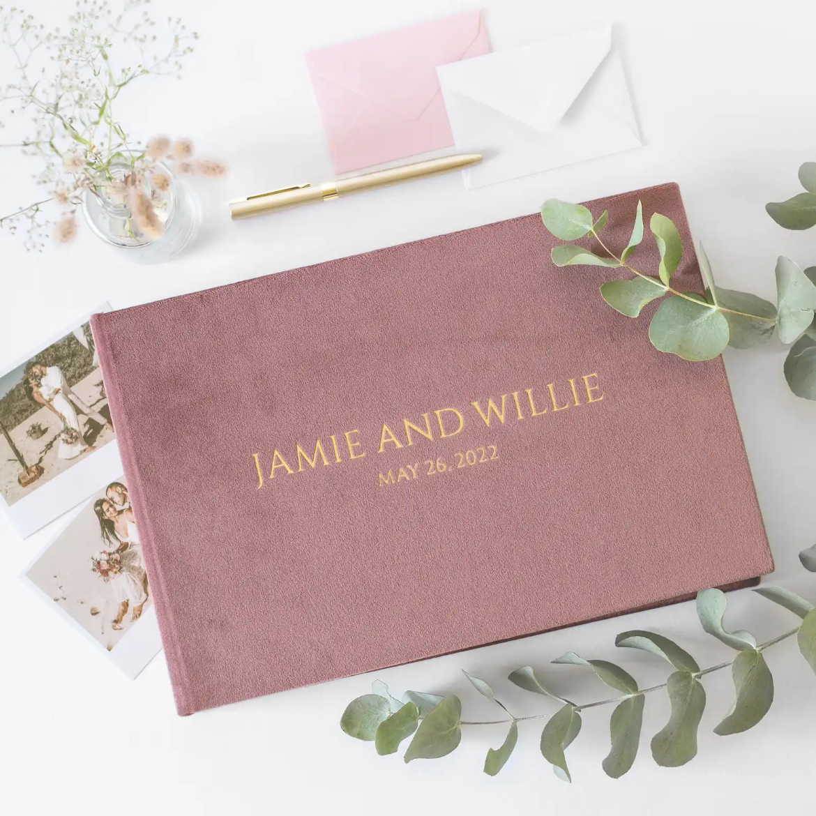 Picture of Velvet Wedding Guest Book