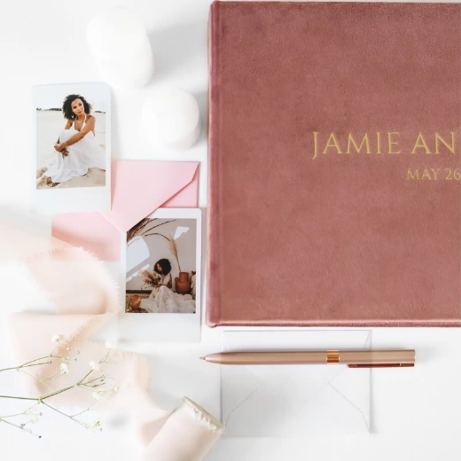 Picture of Velvet Wedding Guest Book