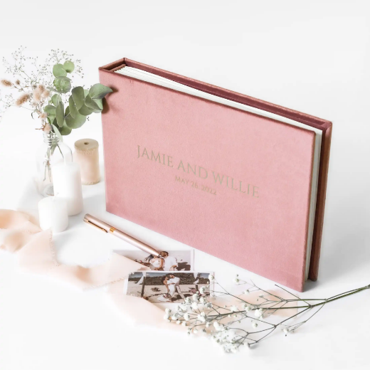 Picture of Velvet Wedding Guest Book