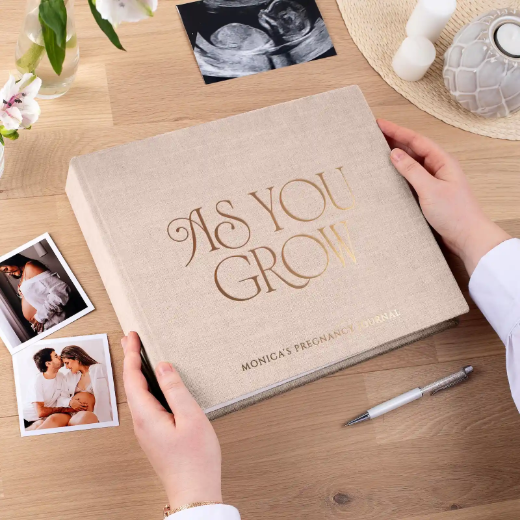 Picture of Linen Pregnancy Book, Design P16