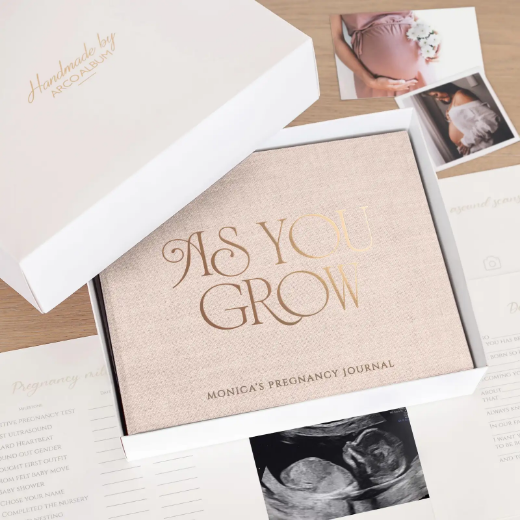 Picture of Linen Pregnancy Book, Design P16