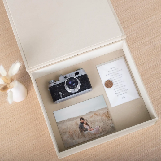 Picture of Velvet Wedding Keepsake Box, Photo Window