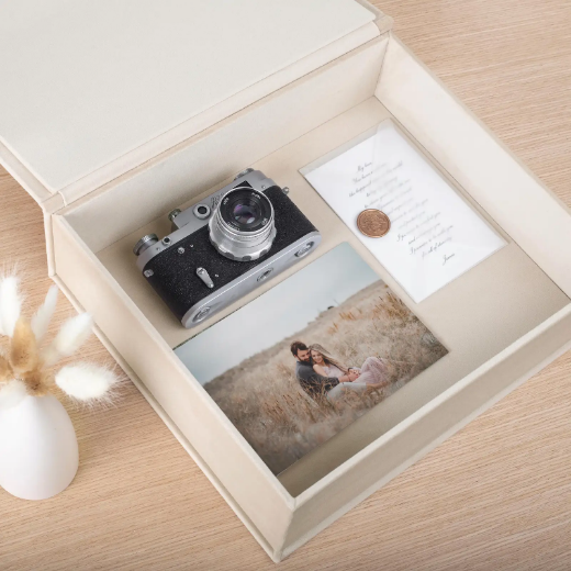 Picture of Velvet Wedding Keepsake Box, Photo Window