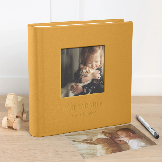 Picture of Eco leather Slip In Baby Photo Album for 200 4x6 or 5x7 Photos, Photo Window