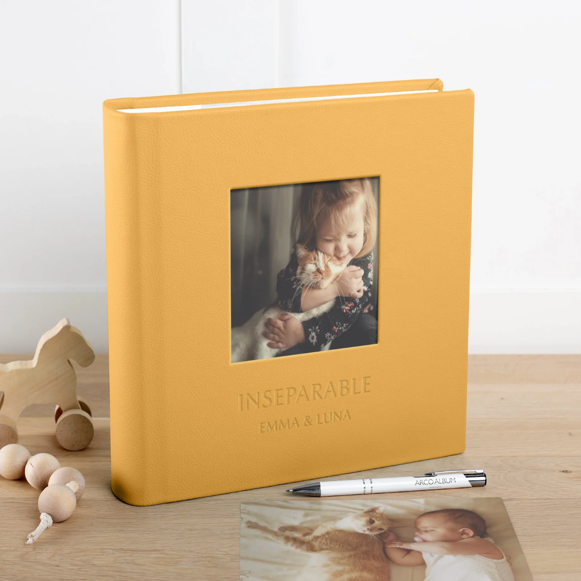 Picture of Eco leather Slip In Baby Photo Album for 200 4x6 or 5x7 Photos, Photo Window