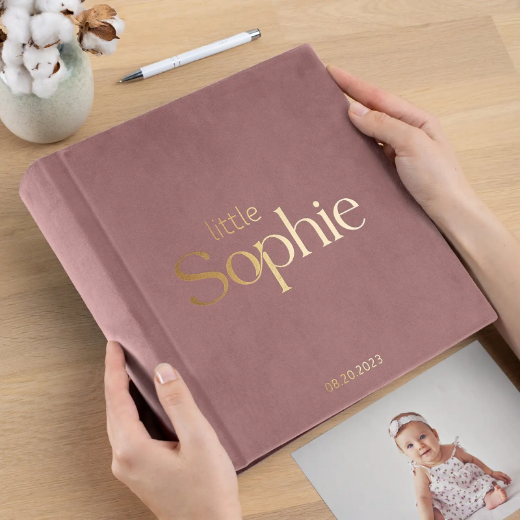 Picture of Velvet Baby Slip In Photo Album for 200 4x6 or 5x7  Photos, Design B223