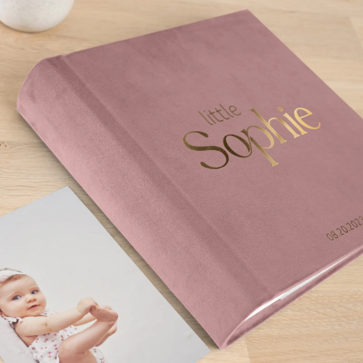 Picture of Velvet Baby Slip In Photo Album for 200 4x6 or 5x7  Photos, Design B223