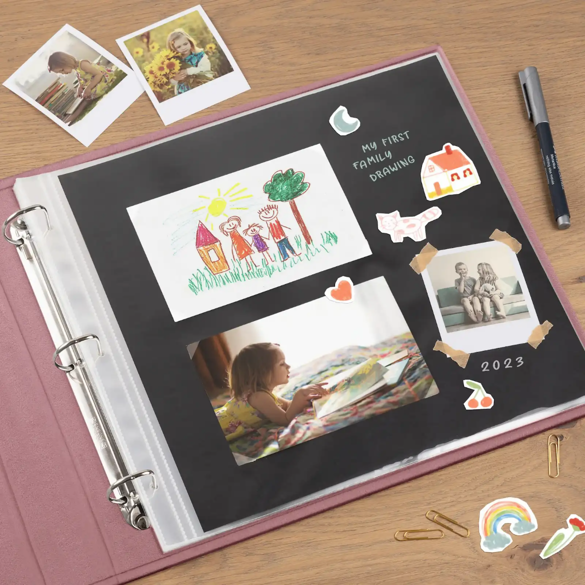 Picture of Velvet Self-Adhesive Ring Binder