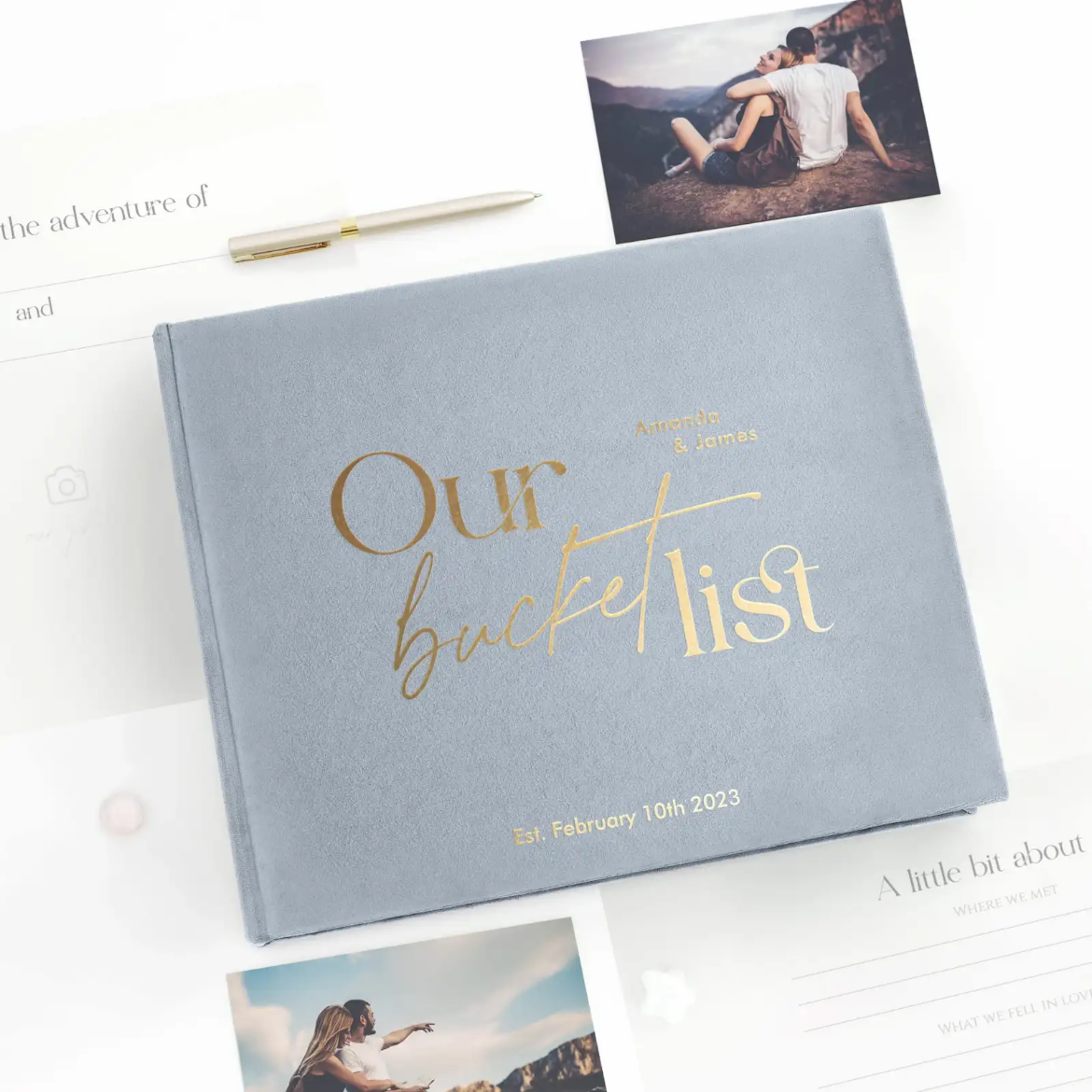 Picture of Velvet Bucket List Journal, Design L1