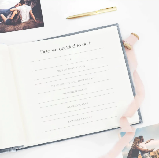 Picture of Velvet Bucket List Journal, Design L1