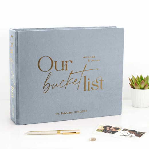 Picture of Velvet Bucket List Journal, Design L1