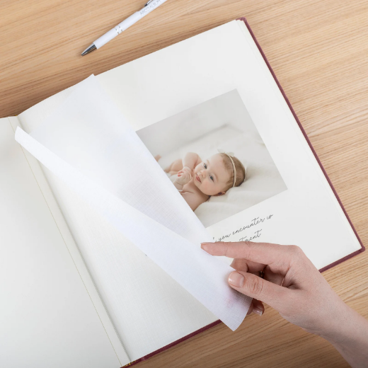 Picture of Velvet Traditional Baby Photo Album, Photo Window