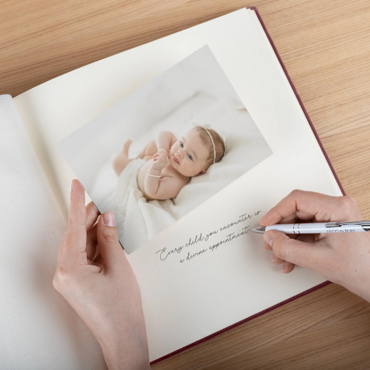 Picture of Velvet Traditional Baby Photo Album, Photo Window