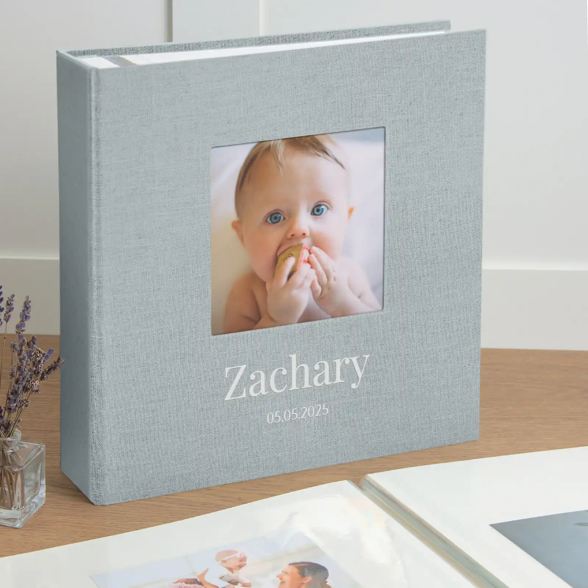 Picture of Linen Baby Self Adhesive Photo Album, Photo Window