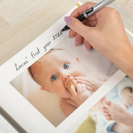 Picture of Linen Baby Self Adhesive Photo Album, Photo Window