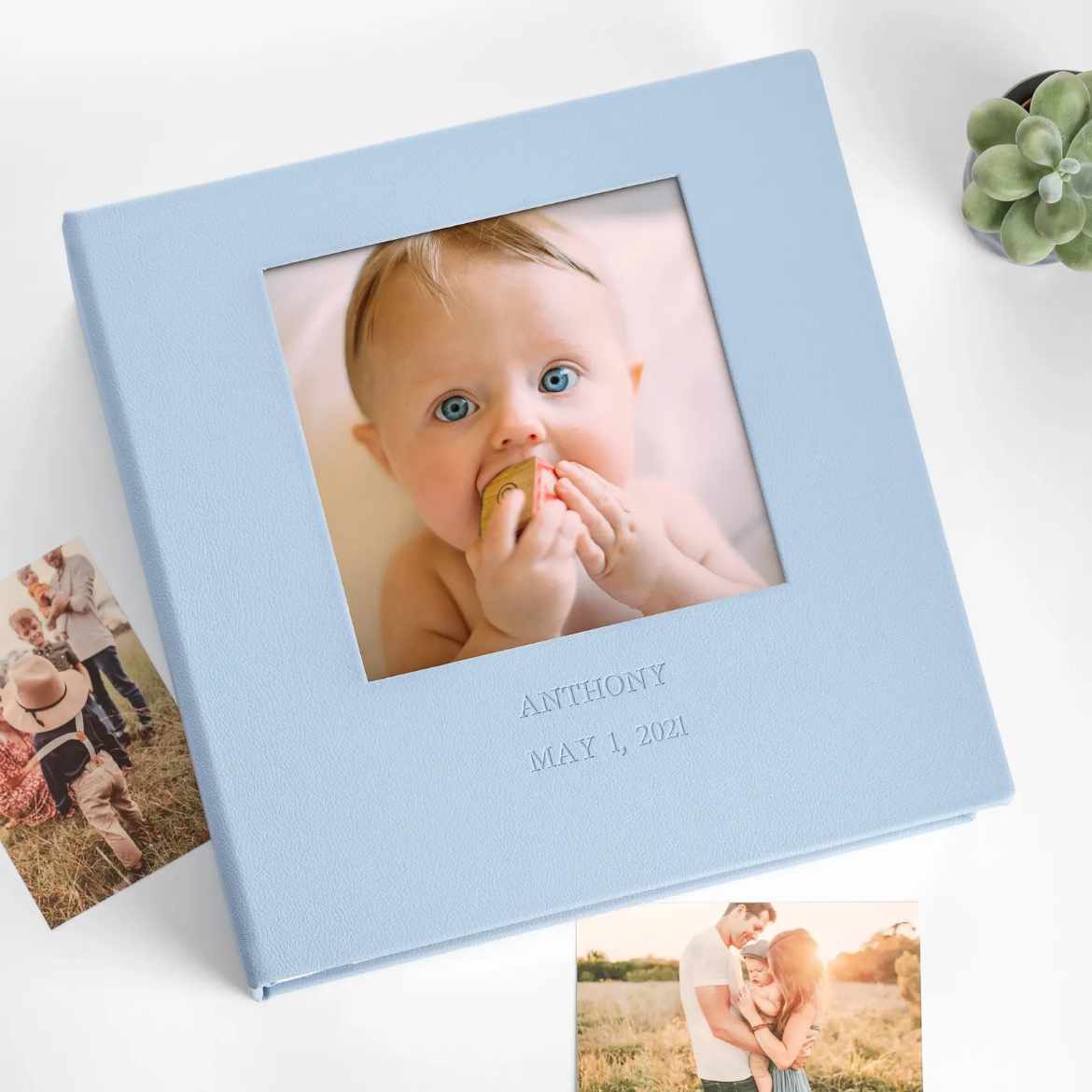 Picture of Eco Leather Baby Self Adhesive Photo Album, Photo Window
