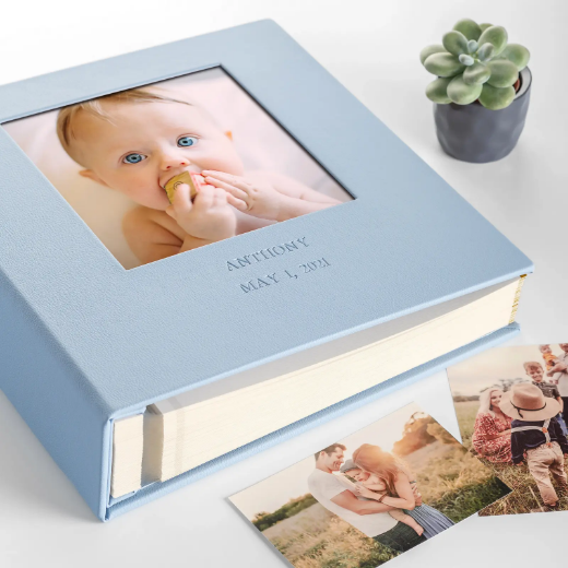 Picture of Eco Leather Baby Self Adhesive Photo Album, Photo Window