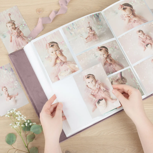 Picture of Velvet Slip In Baby Photo Album for 100-1000 4x6 Photos, Design B116