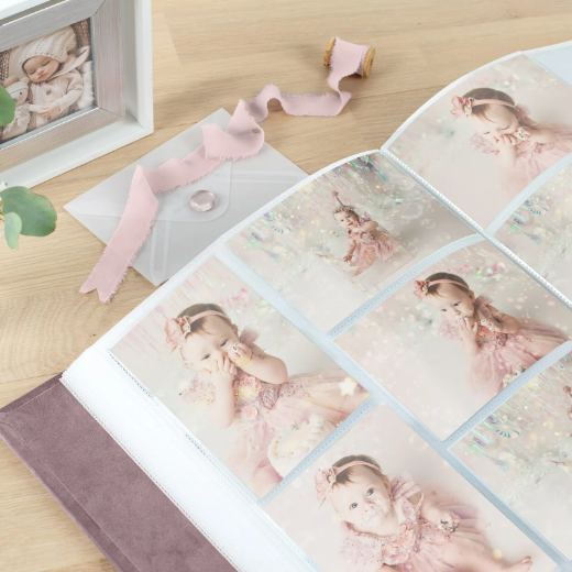 Picture of Velvet Slip In Baby Photo Album for 100-1000 4x6 Photos, Design B116