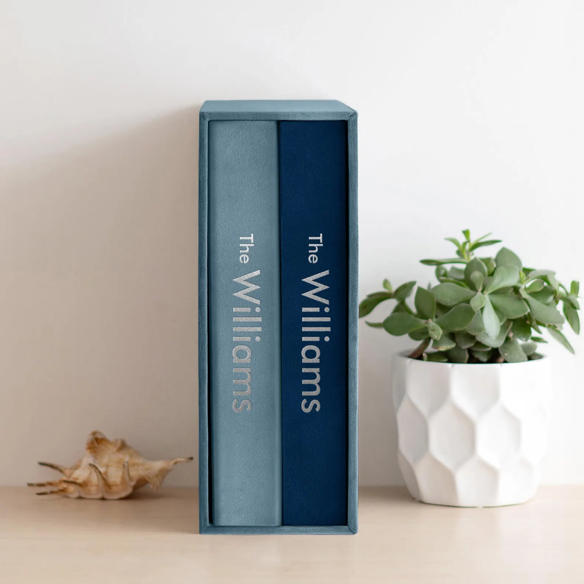 Picture of Two Velvet Ring Binders with Slipcase