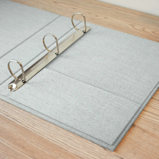 Picture of Linen Ring Binder, Pocket on Right Side