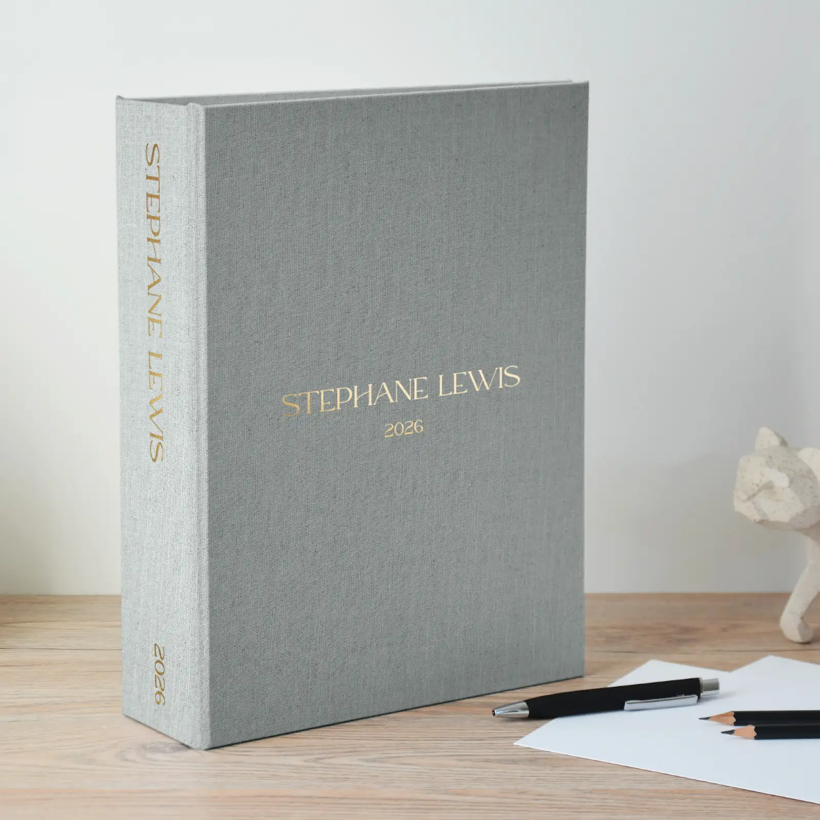 Picture of Linen Ring Binder, Pocket on Right Side