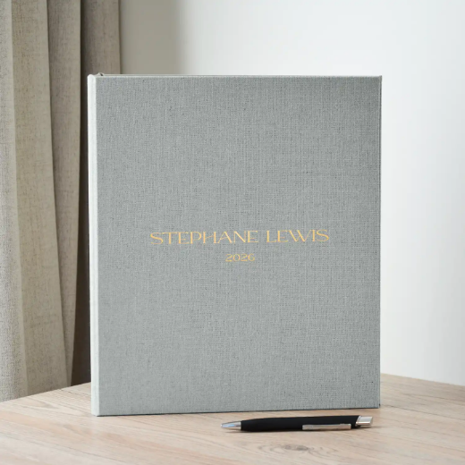 Picture of Linen Ring Binder, Pocket on Right Side