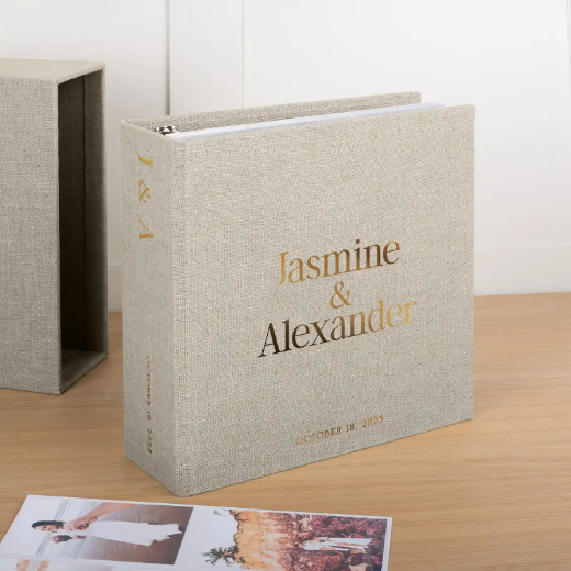 Picture of Linen Ring Binder Photo Album for 100-1000 4x6 Photos, Design W306