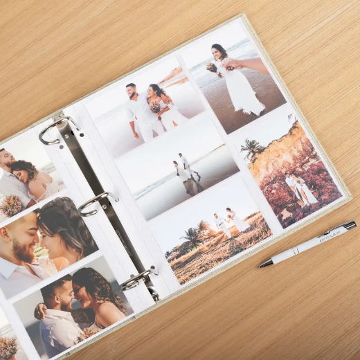 Picture of Linen Ring Binder Photo Album for 100-1000 4x6 Photos, Design W306