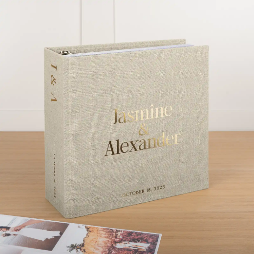 Picture of Linen Ring Binder Photo Album for 100-1000 4x6 Photos, Design W306