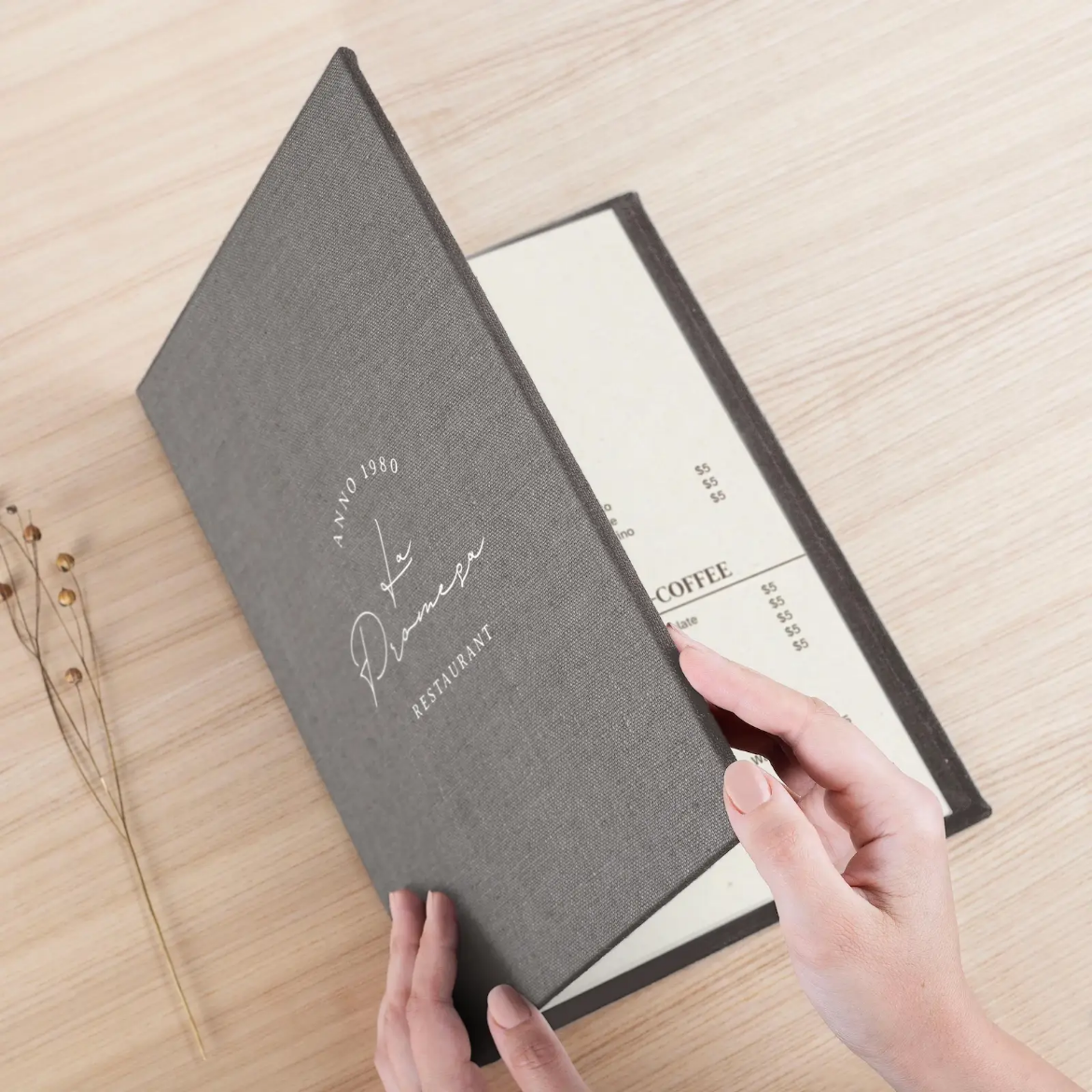 Picture of Linen Menu Book