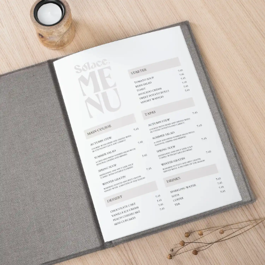 Picture of Linen Menu Book