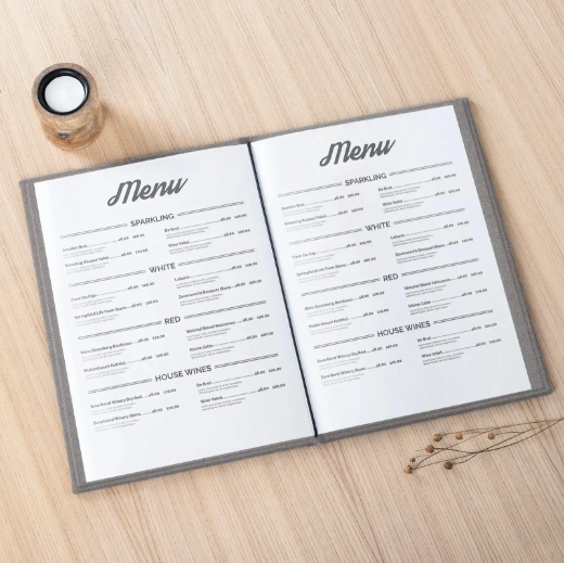 Picture of Linen Menu Book