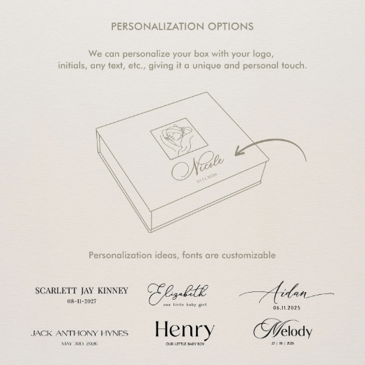 Picture of Velvet Baby Keepsake Box, Photo Window, Magnet Closure