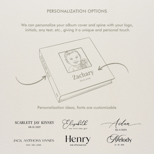 Picture of Linen Baby Self Adhesive Photo Album, Photo Window