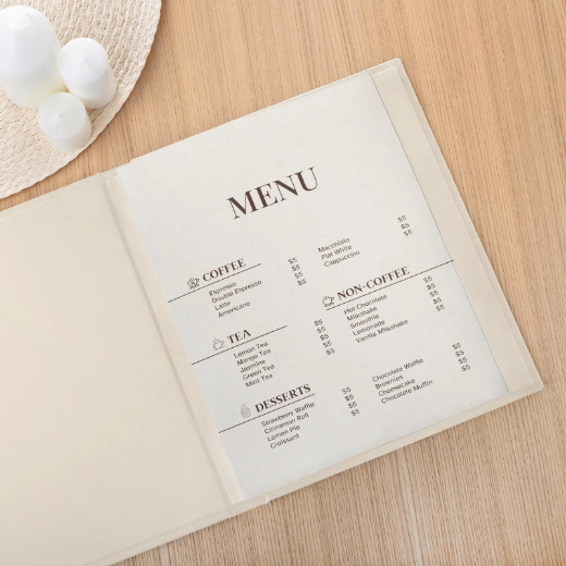 Picture of Eco Leather Menu Book, UV